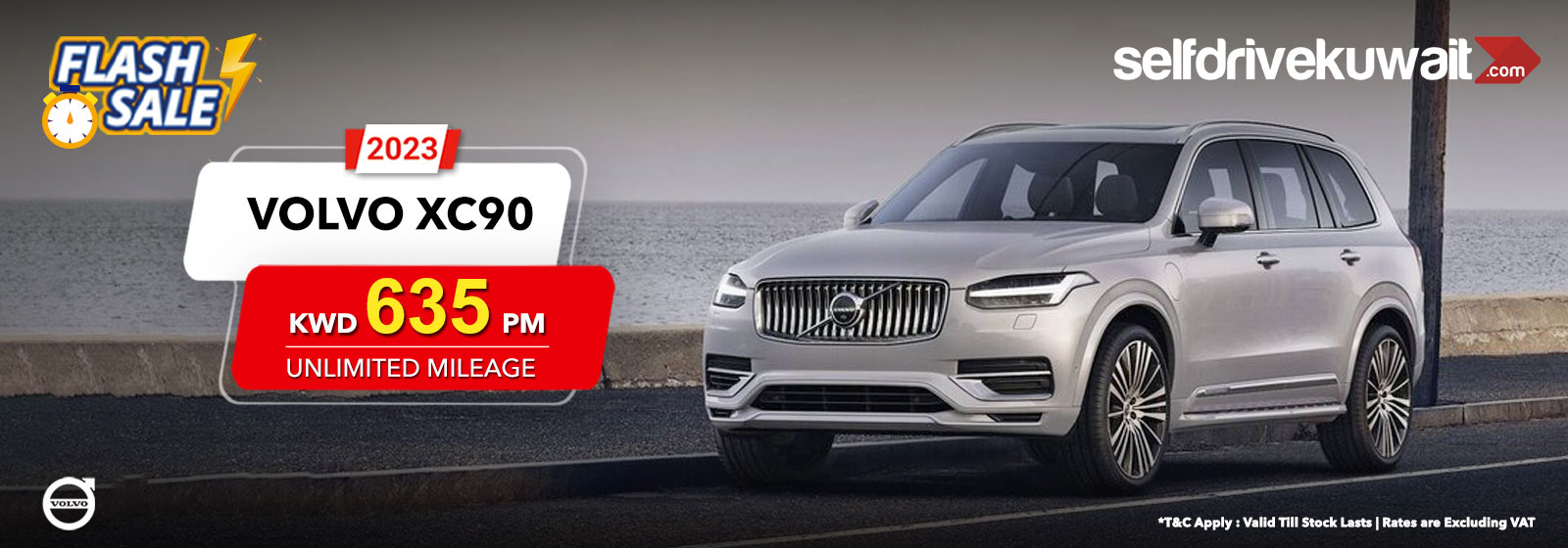 2023 Volvo XC90, Car rental, flash sale, kuwait
