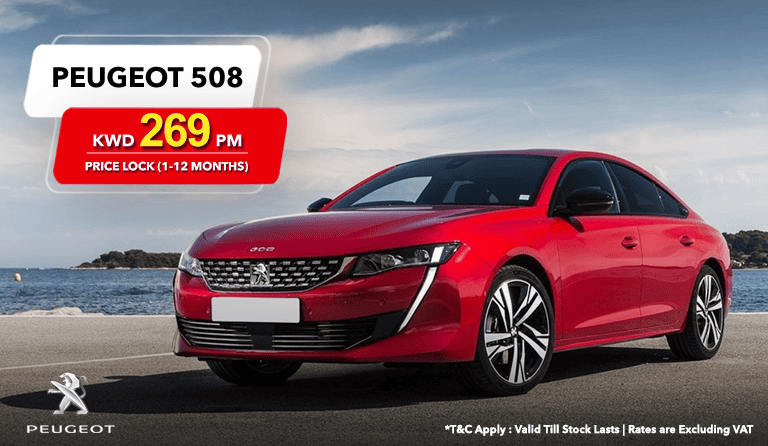 Peugeot 508, car rental, sale is live, price lock, kuwait